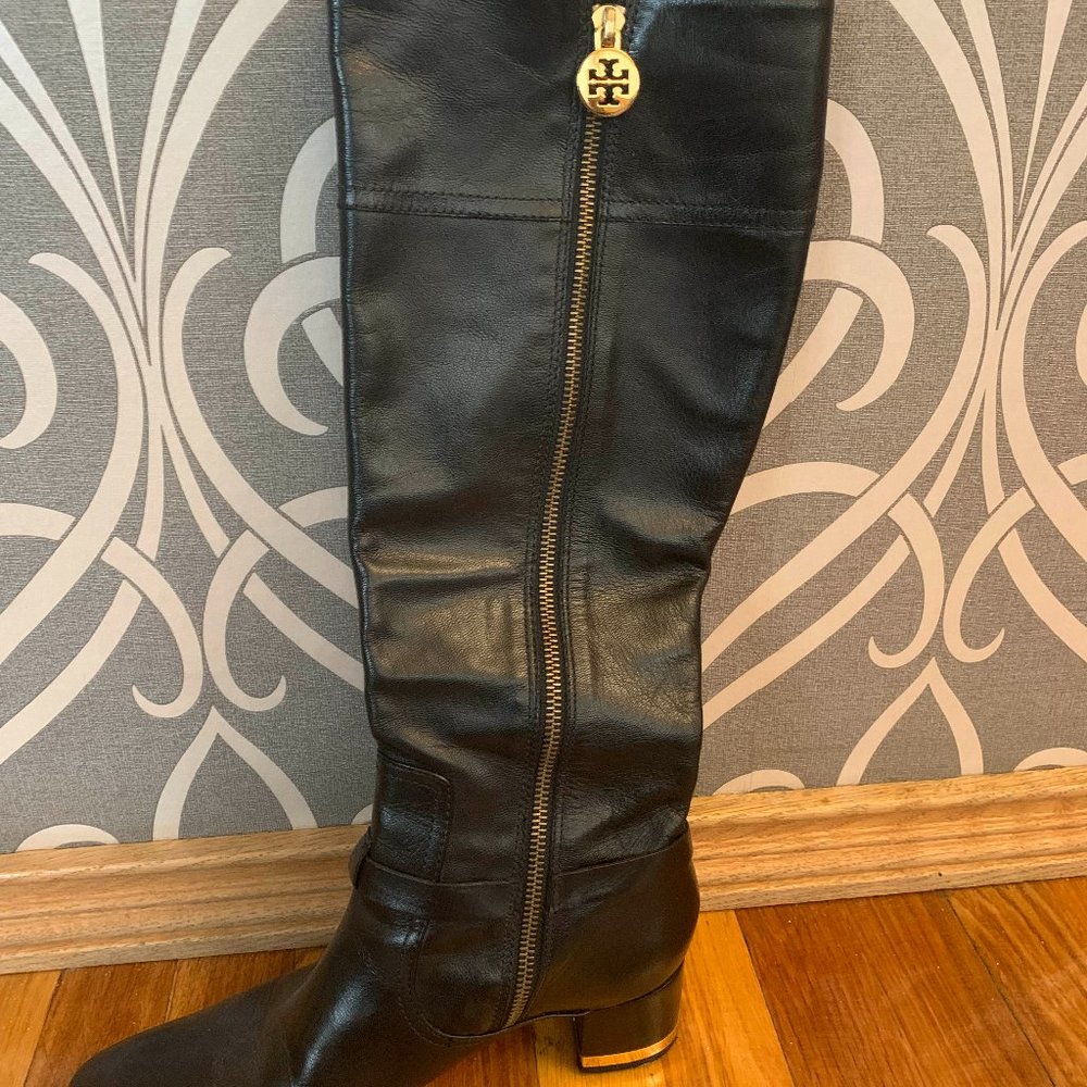 Leather Tory Burch Knee-Highs
